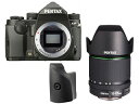 PENTAX/ペンタックス KPボディキット(ブラック)+グリップM+【アウトレット】DA18-135mmF3.5-5.6レンズセット【kpset】 ※交換レンズは『新品アウトレット』です