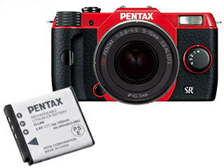 【純正スペア電池付】 PENTAX/ペンタックス Q10（レッド）ズームレンズキット+D-LI68セット【q10set】【pentaxbset】