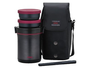 THERMOS/サーモス JBE-1600F(BK) ステンレスランチジャー スープ容器付 【約2.5杯分・ブラック】〔th-11aw〕　