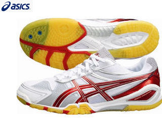 asics/アシックス TPA329-0123 アタック BLADELYTE 3（アタック ブレードライト 3）[ホワイト×レッド]【27.0】2012年 NEW卓球 ドライブ主戦パワー型のトッププレーヤーの動作分析から生まれた新モデル