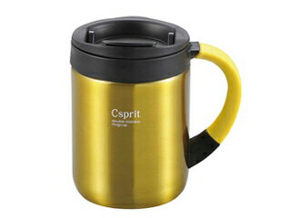 CAPTAIN STAG/キャプテンスタッグ M5367 シーエスプリ ダブルステンレスマグカップ280 (イエロー）の画像