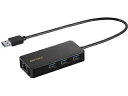 BUFFALO バッファロー Giga対応 USB-A LANアダプターハブ付 ブラック LUD-U3-AGHBK