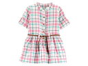 carters/カーターズ 24M 半袖ワンピース チェック ピンク 231G05824