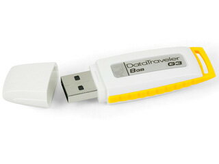 キングストンテクノロジー 【納期約2週間】DTIG3/8GB 8GB USBフラッシュメモリ Data Traveler Generation3（G3） 8GB イエロー