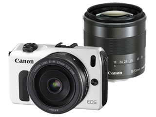 CANON/キヤノン EOS M・ダブルレンズキット（ホワイト）　ミラーレスカメラ　