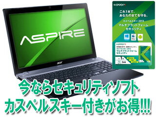 Acer/エイサー 15.6型ノートPC Aspire V3-571-H58D/LK＋カスペルスキー 2012 マルチプラットフォーム 1年3台版 カード型