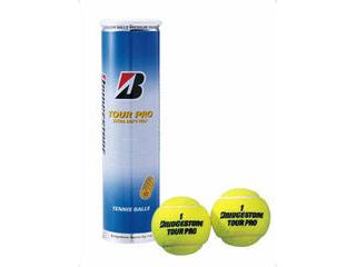 BRIDGESTONE/ブリヂストン BBATP4 TOUR PRO硬式テニスボール イエロー 4個入り プラスチック缶の画像