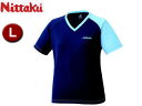 Nittaku/ニッタク NX2079-1 VNT レディースTシャツ 【L】 (ネイビー/ブルー)