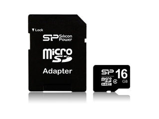 Silicon Power/シリコンパワー SP016GBSTH004V10-SP microSDHCカード クラス4 16GB（SDアダプター付）