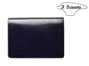 Il Bussetto/イルブセット Card case【ネイビー】 名刺入れ (マチ付)