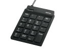 BUFFALO/バッファロー スリムテンキーボード USB2.0ハブ(2ポート)/Tabキー付き ブラック