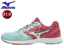 mizuno/ミズノ K1GC1822-07 スピードガイド ランニングシューズ ジュニア 【21.0】 (サックス×ホワイト×コーラル)