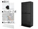 Juei Art/充英アート【メーカー直送代引不可】 コレクションラックワイド ハイタイプ 奥行38.5cm CR-T8339BK ブラック 【同梱不可】 【沖縄・九州・北海道・離島お届け不可/配送時間指定不可】