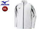 mizuno/ミズノ 32JC8001-01 MCB ウォームアップシャツ 【3XL】 (ホワイト×ブラック)