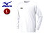 mizuno/ミズノ 32JA6130-01 クロスティック Tシャツ長袖 メンズ 【L】 (ホワイト×ブラック)