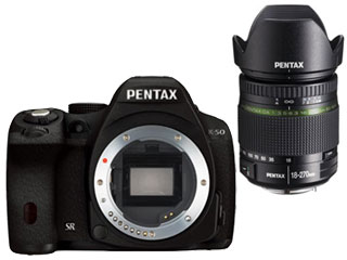 【ポイント5倍中！今すぐエントリー！10/30 pm23:59迄】 PENTAX/ペンタックス PENTAX K-50 ボディキット（ブラック）＋DA18-270mmレンズセット【k50set】