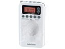OHM/オーム電機 RAD-P350N-W(ホワイト) AudioComm FMステレオ/AMポケットラジオ DSP ワイドFM 07-8184