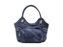 SAVOY/サボイ デニムハンドバッグ【ネイビー】■ダメージ加工&ペイズリー