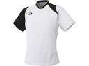 SSK/エスエスケイ BT2240-1090 2ボタンベースボールTシャツ 【S】 (ホワイト×ブラック)