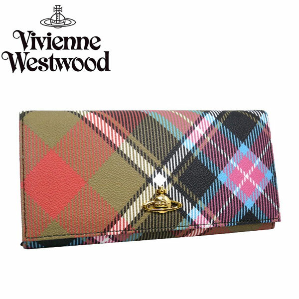 【レビューを書いて送料無料】Vivienne Westwood ヴィヴィアン ウエストウッド長財布 財布 さいふ チェック1032 DERBY MULTI 【W3】