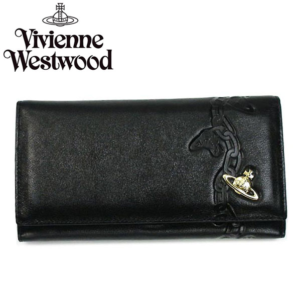 【レビューを書いて送料無料】Vivienne Westwood ヴィヴィアン ウエストウッド長財布 財布 さいふ ビビアン1032 CHAIN LUX NERO 