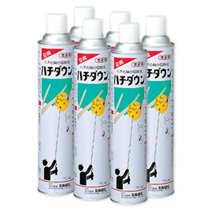 【送料無料】広角度 強力噴射 速効性 ハチダウン 730ml×6本 大容量 スズメバチ 駆…...:mushi-taiji:10000811