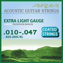 Aria AGS-200C/XL を 1set フォークギター コーティング弦