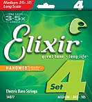 Elixir エレキベース弦：Nanoweb ロングスケール 3セット