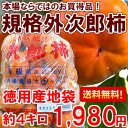 味は変わらないためご家庭用に最適♪規格外次郎柿　産地徳用袋　約4kg送料無料・次郎柿