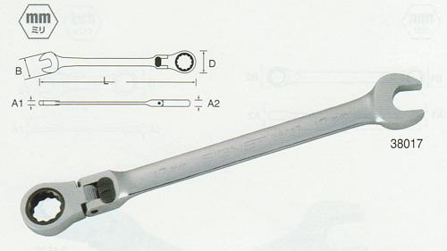 ロッキングスイベルギアレンチ　13mm　38013　SIGNET(シグネット)