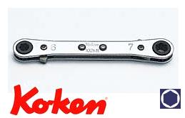 ラチェットスパナ(inch)　(切替レバー式)　102KA-3/8X7/16　Ko-ken(コーケン)