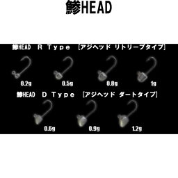 (メール便可) JAZZ アジヘッド 鯵 HEAD （5本入り） R type 　電撃　ジグヘッド アジ　メバル　カサゴ　　 チヌ　ソルト　ルアー