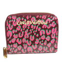 ルイヴィトン LOUISVUITTON コインケース ジッピーコインパース レオパード ルージュフォーヴィスト ゴールド金具 M91485 レディース 定番 人気 美品【保存袋】 【中古】