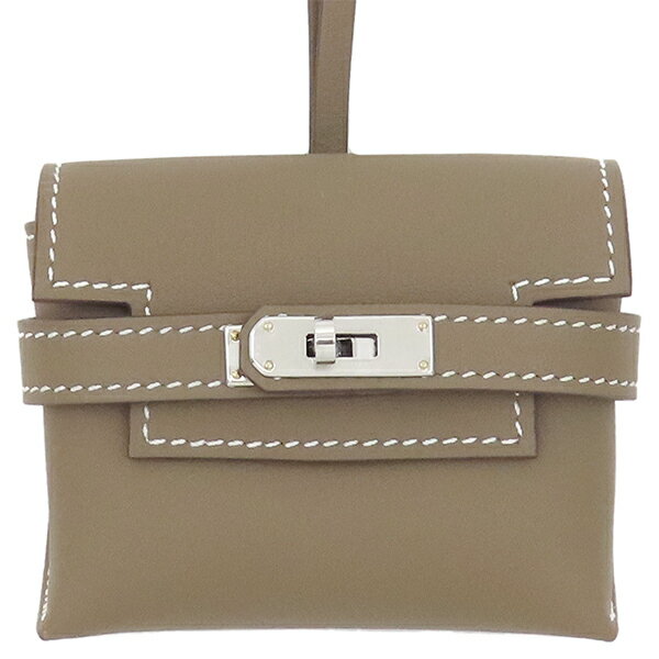 ＼最大4万円割引クーポン 数量限定／ エルメス HERMES バッグチャーム ケリー フェスティバル スイフト エトゥープ シルバー金具 グレージュ K刻印(2025年製) 【箱】【中古】