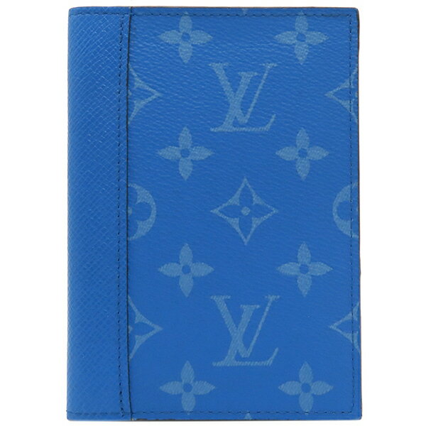 ＼最大4万円割引クーポン 数量限定／ ルイヴィトン LOUIS VUITTON パスポートケース クーヴェルテュール パスポール NM タイガ モノグラムキャンバス ブルー 青 タイガラマ パスポートカバー M31030 RFID 【箱】【中古】