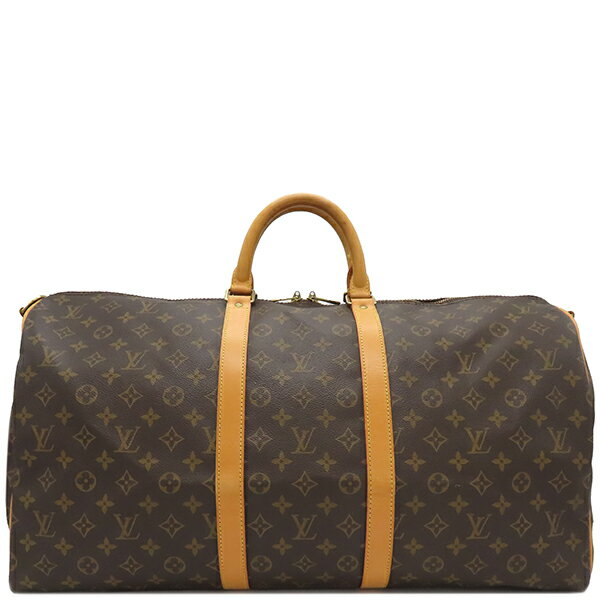 ルイヴィトン LOUIS VUITTON ボストンバッグ キーポル バンドリエール 55 モノグラムキャンバス モノグラム ゴールド金具 茶 M41414 TH1917【中古】