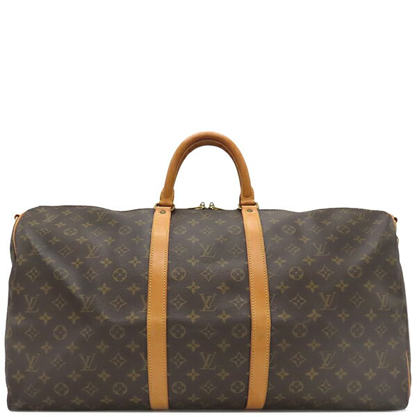 ルイヴィトン LOUIS VUITTON ボストンバッグ キーポル バンドリエール 55 モノグラムキャンバス モノグラム ゴールド金具 茶 ※ネームタグ・ポワニエ・鍵1本欠品 M41414【中古】