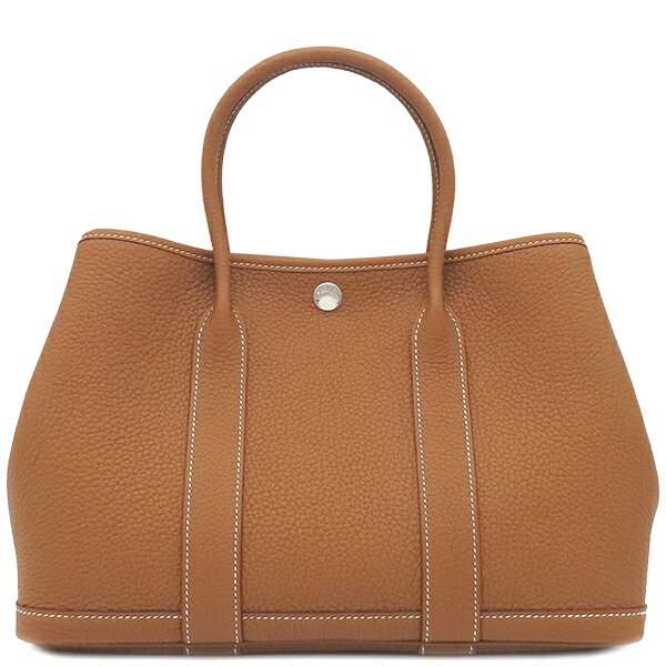 エルメス HERMES トートバッグ ガーデンパーティーTPM ネゴンダ ゴールド シルバー金具 新品 未使用 茶 K刻印(2025年製) 【箱】【中古】