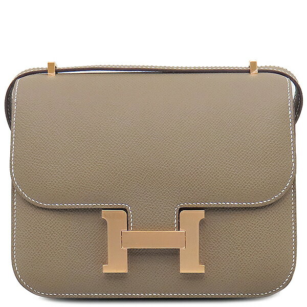 エルメス HERMES ショルダーバッグ コンスタンス3 ミニ ミロワール ヴォーエプソン エトゥープ ローズゴールド金具 グレージュ W刻印(2024年製) 【箱】【中古】