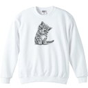 子猫(デッサン風)/トレーナー