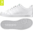 アディダス ジュニア スニーカーadidas VALCLEAN2 K AW4884 ランニングホワイト/ランニングホワイト/グリーン 靴