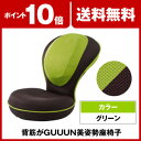 背筋がGUUUN美姿勢座椅子 (グリーン) 【ポイ