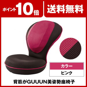 背筋がGUUUN美姿勢座椅子 (ピンク)  テレビ「ショップチャンネル」にて紹介！ 骨盤座椅子 座椅子 座イス 座いす 椅子 イス チェア チェアー chair 美姿勢 抱っこ 長時間 ストレッチ 腰の痛み 腰痛 10dw08