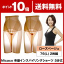 ロングガードル 補正下着 Micaco(ミカコ) 骨盤インスパイリングショーツ(ロングタイプ 5分丈) ローズベージュ76(L) 2枚組 【ポイント10倍・送料無料】 ロングガ?ドル long girdle Girdle ladies Ladies レディースインナー 10P11Aug14
