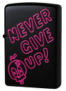 ファニー&スカル NEVER GIVE UP zippo 2BK-NEVER ドクロ柄