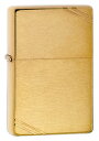 【数量限定】Vintage Brushed Brass #240 ブラッシュ ブラス ZIPPO 上下2本線あり