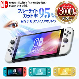 【ケーブルプレゼント】Nintendo Switch ガラスフィルム スイッチ フィルム 保護フィルム Switch 有機EL 任天堂 スイッチ 本体 保護 フィルム シート 液晶保護 ガラス フィルム <strong>lite</strong> ジョイコン コントローラー ケース ドッグ 併用可 UV ブルーライト カット 95％ 10H 硬度