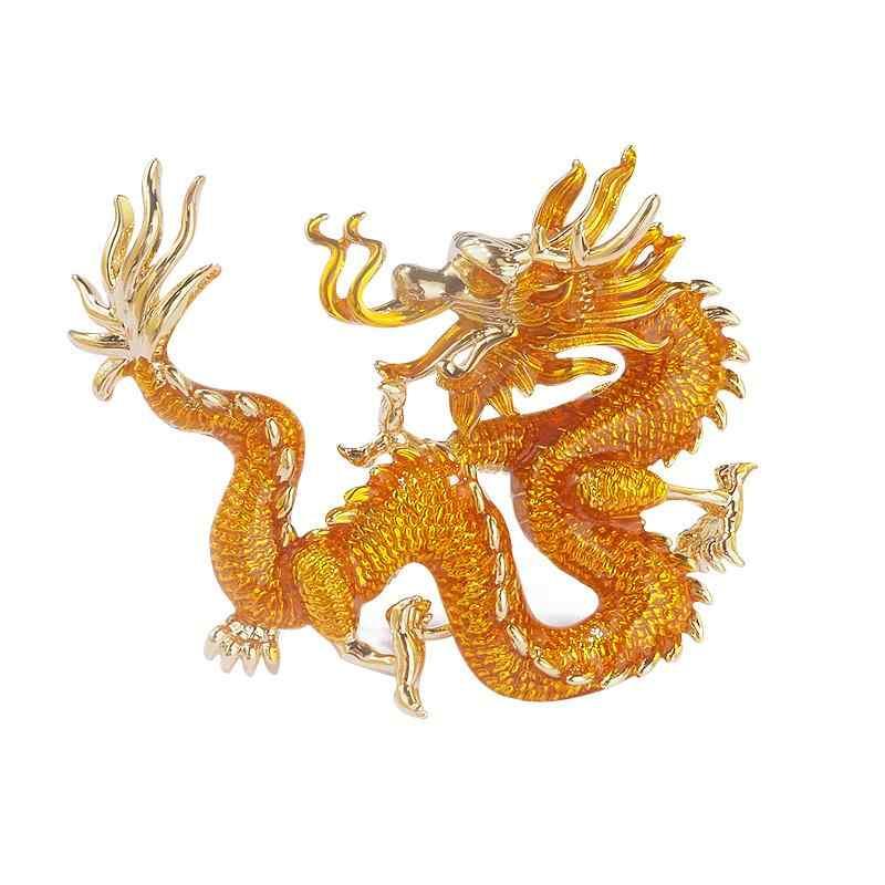 ドラゴン ブローチ 黄金 龍 おしゃれ スーツ ピン 卒業式 入学式 縁起 干支年 女性 男性 ギフト スーツ アクセサリー セーターピン 中華風 エスニック
