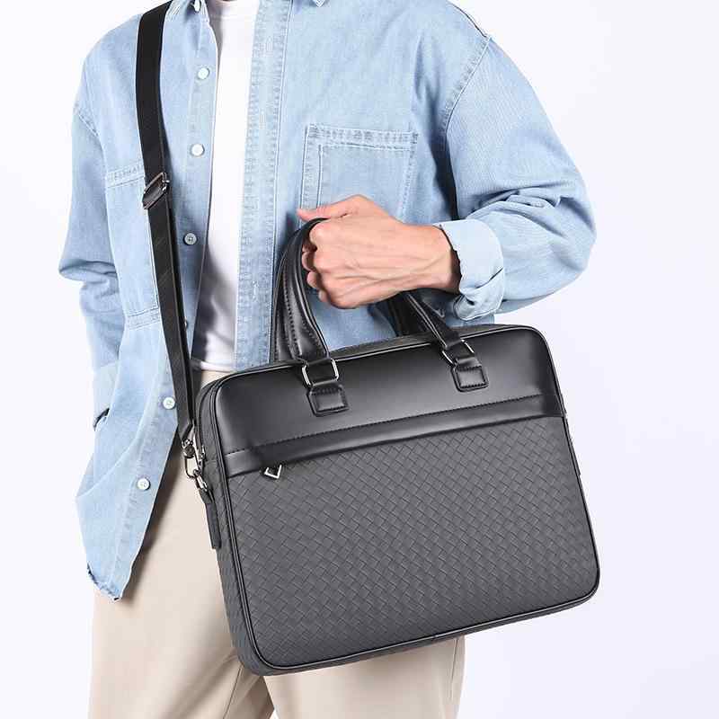 ビジネスバッグ メンズ 大容量 多機能 PC収納 ブリーフケース 通勤 オフィス 仕事用 防水 撥水 軽量 通気性 手提げ 鞄