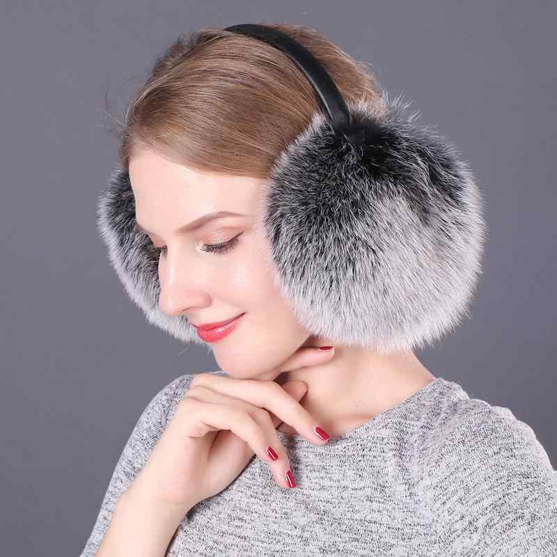 イヤーマフ 男女兼用 メンズ レディース 保温 防寒 上質リアルフォックスファー 耳当て 耳あて イヤーウォーマー ふわふわ 暖かい 秋冬 ファッション小物